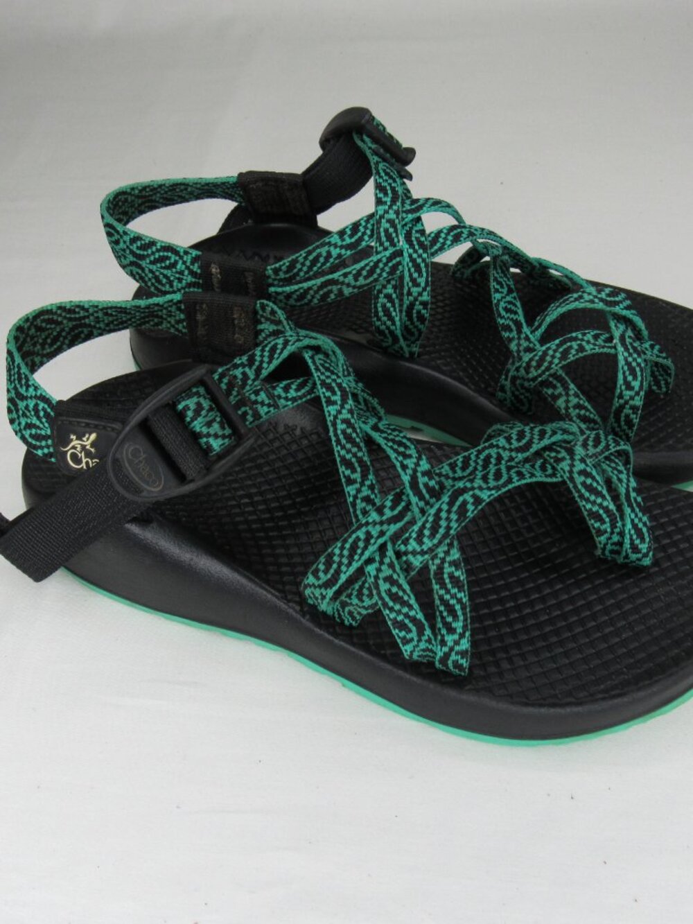 Chaco Green ZX/3 Strappy Sport Sandal Women's 6 Made in USA - Picture 2 of 9